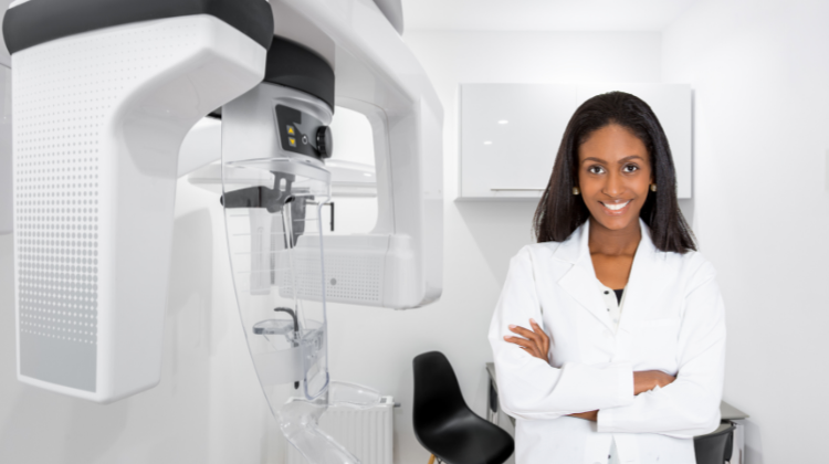 Young dental graduate